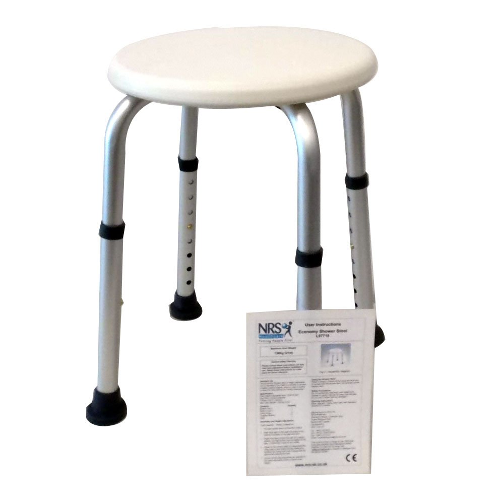 Buy NRS Height Adjustable Economy Round Shower Stool at lowest