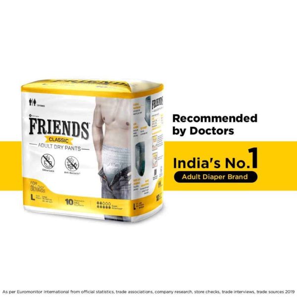 Adult Briefs FRIENDS Premium - Pant Style - 10 Count (L), Size: Large at Rs  485/pack in Chennai